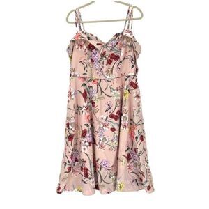 NWT City Chic Daytime Diva Dress Pink Floral Sleeveless Fit & Flare Plus Size 22